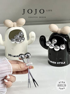 Creative Cactus Fruit Fork Set Luxury Home Decoration JOJOS L. PD.Cannon Reusable Stainless Steel Cute Shape