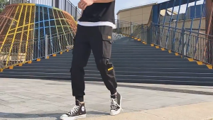 MaleVogue Mens Cargo Pants Multi Pocket Joggers Casual Streetwear Trousers for Men