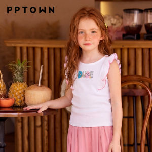PPTOWN | Sleeveless T-shirt Lace Sequins