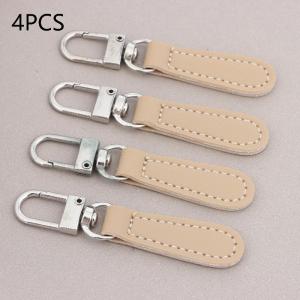 4pcs PU Leather Zipper Pulls Replacement Fasteners for Bags Luggage Purses And Backpacks Durable Pull Tabs