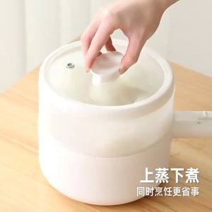 Multi Cooker Electric Rice Cooker 1.6L Hot Pot Mini Non Stick Ceramic Frying Pan Kitchen 700W Periuk Nasi Pot 電煮鍋 电煮锅 火鍋