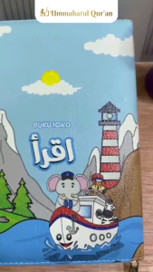 Iqro Kaleb Fullcolor Jilid Lengkap 1-6 Sampul Resleting Isi Iqro Warna Desain Lucu Untuk Anak