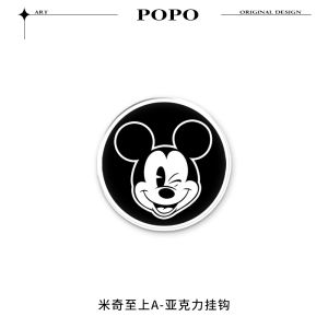 Mickey Acrylic Bathroom Wall Storage Rack Towel Holder Strong Adhesive Hook No Drilling Required Plastic Towel Hanger