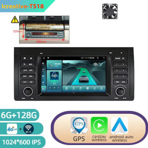 7 Inch Car Radio For BMW 5 Series E39 X5 E53 M5 E38 1999-2006 Android Auto CarPlay 2 Din GPS Stereo Multimedia Smart Car System