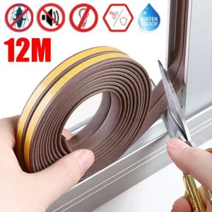12M EPDM Rubber Self-adhesive Door and Window Sealing Strip Glass Window Anti-collision Rubber Strip Foam Sound Insulation Strip