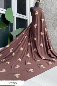 Kain Cringkle Puff Embroidery / Cringkle Bordir Motif Bunga / Bridesmaid Cringkle Embroidery