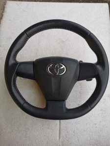 *USED* TOYOTA WISH ZGE20 VIOS DUGONG LEATHER STEERING WHEEL WITH PADDLE SHIFT