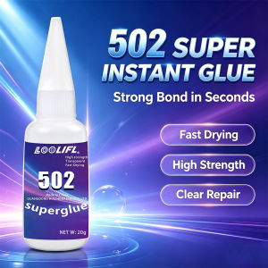 502 Super Instant Glue High Strength Fast Dry Clear Repair Universal Cyanoacrylate Adhesive for Metal Plastic Wood Ceramic Glass