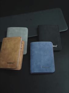 Baellerry Wallet for Men PU Leather Front Pocket Minimalist Money Clip Travel Essentials