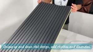 WPC Fluted Wall Panel Sticker Waterproof Grille Design Ecological Board TV Background Pvc Wood Panel