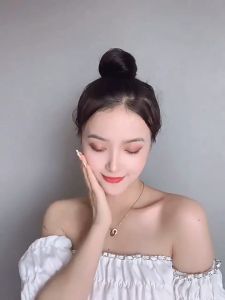 Good Luck Befalls! The Ball Head Wig: An Ancient Natural Straight Hair Circle Simulated Human Bud Fluffy Artifact