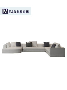 Italian Style L-Shape Sofa Modern Simple Alexsandar Combination Living Room Couch Wooden Structure Comfortable Fabric Adult Friendly