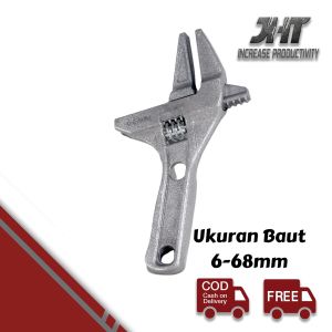 JHT Kunci Inggris Pipa Universal Kamar Mandi AC 6-68mm Gagang Pendek Big Open Bathroom Wrench