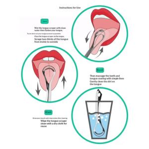 New Stainless Steel Tongue Scraper Tongue Coating Cleaner Tongue Coating Brush Oral Tongue Cleaner Tool Fresh Breath