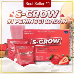 Susu S-GROW ( SGROW ) Susu Peninggi Badan Ori 1 box (10 Sachet) Original BPOM