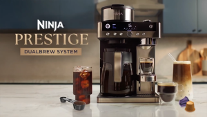Ninja Prestige Dualbrew System 2-in-1 machine: Filter coffee maker & espresso capsule machine with built-in frother