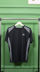 Armisth Kaos Dry Fit Olahraga Pria Coral Kombinasi List Atasan Sport Gym Lari Cowo Minimalis