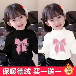 Warm Thermal Half High Collar Childrens T-Shirt for Girls Baby Clothes Autumn Winter Fashionable Base Layer Shirt for Kids