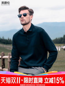 Enjeolon 300G Long Sleeve Polo Shirt Mens Business Casual Style Cotton Polyester Blend Standard Fit Autumn Winter New Arrival