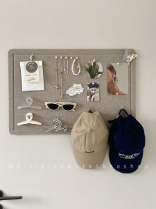 Xiaohongshu Same Style Felt Exhibition Board INS Style Decoration Domestic Photo Wall Ornament Hat Wall-Mounted Storage Board