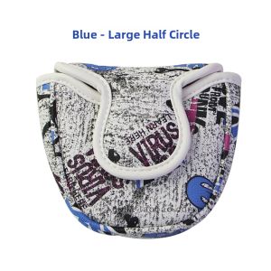 Custom Graffiti British Flag and Red Lips Pattern Textured PU Thickened Fleece Golf Putt Cover