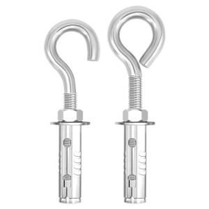 JINJUNTAI | 304 Stainless Steel Expansion Screws Hooks Open Scaly Expansion Hooks Extended Hoop Eye Bolt