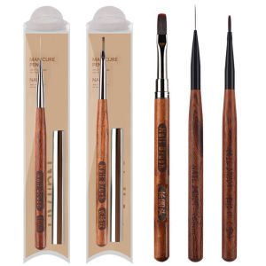 Cọ Vẽ Móng Tay Cán Gỗ Đàn Hương 1/3 Cái Dùng Cho Vẽ Móng Nối Móng Làm Móng Acrylic Nối Móng Gel UV Phụ Kiện Làm Móng Nghệ Thuật