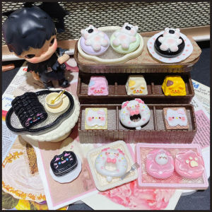 เค้กชีสโดนัทแมวสยามรุ่นจิ๋วตกแต่ง ของสะสม ของขวัญวันปัจจุบันสำหรับผู้ใหญ่