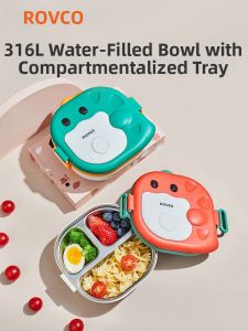 Rovco | Heat Retaining Baby Feeding Bowl with Compartments and Suction Pad