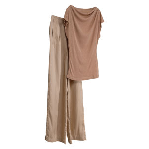 Stylish Drape Neck Cinched Waist Short Sleeve T-shirt