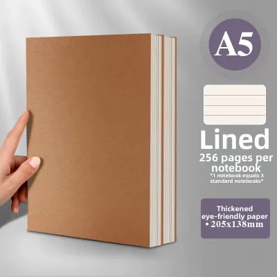Vintage Thick Simple Grid Notebook