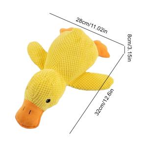 Duck dog toy chew resistant durable dog toy with quacking sound teeth grinding relief soft companion for small large dog