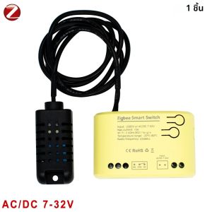 Dry Contact Zigbee Tuya สวิตช์อัจฉริยะพร้อมเซ็นเซอร์อุณหภูมิความชื้นการตรวจสอบแบบเรียลไทม์ThermostatAlexa Compatible
