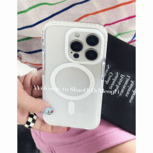 Gradient Skin Feel Magnetic Absorption Phone Case for  14Promax New Model 13/15 Matte Full Cover 14Plus New Couple 13Pro Airbag Anti-Fall 14Pro Premium Feeling Women Trendy I