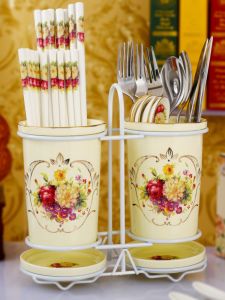 Creative Ceramic Hanging Style Chopsticks Holder Kitchen Storage Box Anti-Mold Drainable Stand Versatile Household Organizer