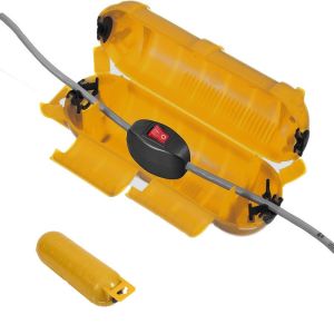 Outdoor Extension Cord Safety Cover with Waterproof Seal Weatherproof Electrical Connection Box to Protect Outdoor Outlet