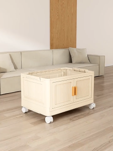 HETEE Foldable Storage Cabinet with Wheels Stackable Large Capacity Durabox Organizer for Home Kitchen Clothes & Toys