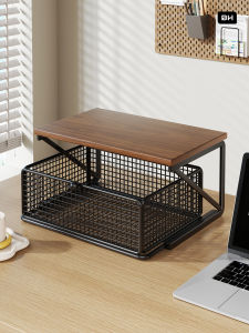 Compact Double Layer Printer Shelf With Drawer