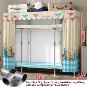 Easy Assembly Simplified Modern Fabric Wardrobe