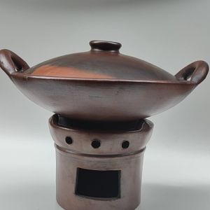 Paket Set Keren Anglo + Wajan D40 Diameter 40 cm Tanah Liat Gerabah Tempat Saji Prasmanan Wadah Saji Makanan