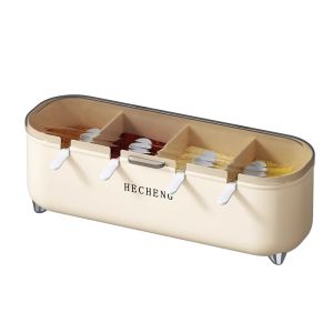 Seasoning Box Kitchen For Home Spice Jar Jar Combination Suit Seasoning Box Salt Jar MSG Seasoning Storage Box