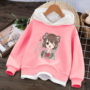 Áo Nỉ Có Mũ Trùm Đầu Hoạt Hình Cho Bé Gái Mùa Xuân Thu Áo Phông Trẻ Em Dễ Thương Quần Áo Trẻ Em Mới Cho Bé Trai Và Bé Gái