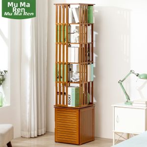Rotatable Multi-level Bookshelf Display Rack