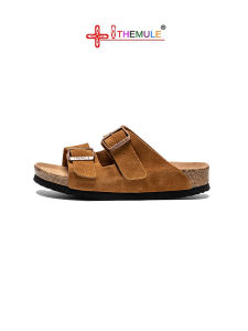 THEMULE | Leisure Cork Leather Open Toe Flat Sandals
