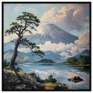 Tranh phong cảnh núi phú sĩ quà tặng mừng thọ.Tranh treo tườngdán tườngsơn dầu canvas.CGI-1616