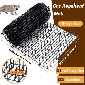 Plastic Animal Repellent Mat Harmless Scat Spike Mat Humane Anti Cat Dog Mat Pet Control Carpet Berduri Plastik