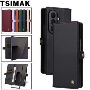 Leather Phone Case For Samsung Galaxy Z Fold 7 6 5 4 3 Fold4 Fold6 Fold5 Fold7 Fold3 5G Business Flip Wallet Card Holder Cover