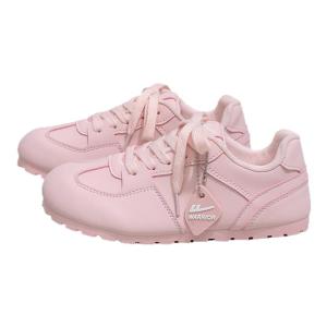 Warrior | Womens Sport Shoes Spring Autumn New Thin Bottom Puff Ball Sakura Pink Versatile Student Sweet Flat Shoes Casual Comfortable