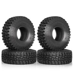 4pcs 1.9 Inch Rubber Tyre 120*44mm for 1/10 Rc Crawler Car Traxxas Trx4 Axial Scx10 Wraith Scx10 Yikong Rgt Wrangler 1.9 Wheel
