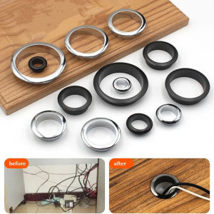 Wire Hole Cover Computer Table Accessorie Grommet Cabinet Vent Decorative Ring Outlet Port Cable Desk Storage Furniture Hardware